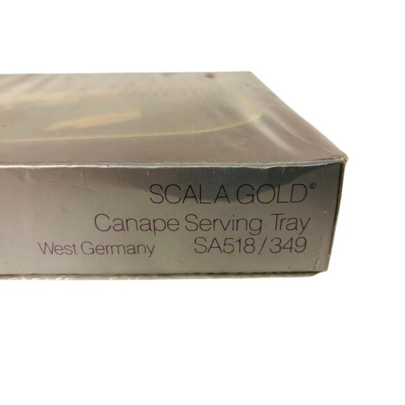 Mikasa Scala Gold Canape Serving Tray West Germany Vintage Discontinued - Picture 3 of 7